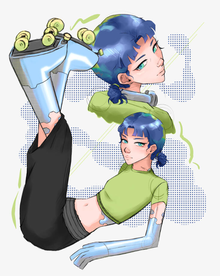 "NYM" - November 2022 ➜ Work with metallic lighting. AWOL government-created cyborg, casual.